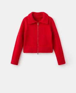 Женский кардиган с воротником-стойкой MANGO, Red