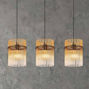 Подвесной светильник Globo Lighting Gorley Typ A, цветное стекло/железо - 3 лампы - оранжевый