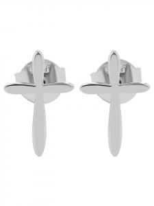 Adeliás Женские серьги - серьги-гвоздики в виде креста из серебра 925 пробы