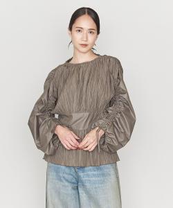 Блузка с плиссированными рукавами-фонариками на шнуровке Astraet, цвет Moca