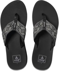 Женские сандалии REEF Весенние плетеные сланцы, белый/черный