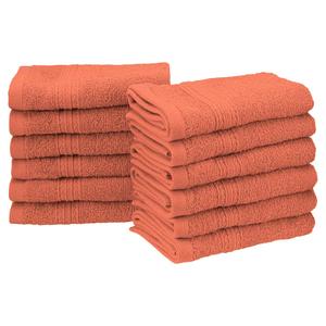 Превосходный экологически чистый хлопковый современный впитывающий набор полотенец для лица из 12 предметов Superior, цвет Coral