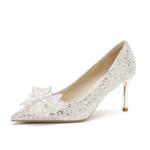 Женские туфли на тонком каблуке, серебристые Lanza, Silver