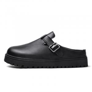 Grumpy ram Мужские противоскользящие закрытые тапочки черного цвета с устойчивостью к истиранию, цвет Black