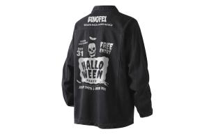 Bingfei Джинсовая куртка унисекс с ледяным полетом, Темно-синий