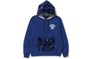 BAPE X Undefeated Color Camo Свободная толстовка с капюшоном на молнии A Bathing Ape, зеленый