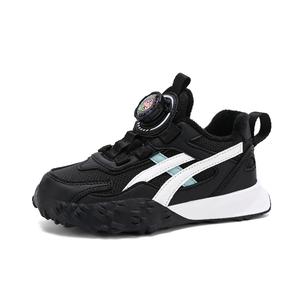 Кроссовки для бега с вращающейся пряжкой, амортизирующие и противоударные, детские ZIJIAN, черный