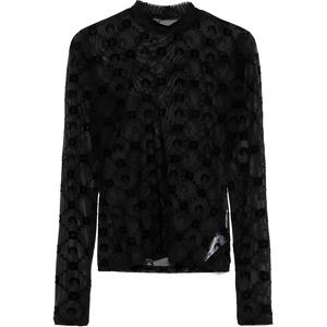 Монорамка сетчатая футболка Marine Serre, черный