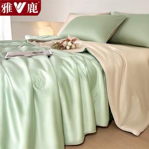 Yalu Комплект постельного белья из 4 предметов (простыня на резинке, пододеяльник 200х230 см), ткань айс шелк, цвет Bolinqing - Original Field