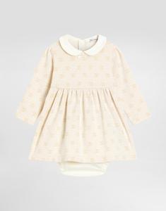 Платье DG из жаккарда с горохом DOLCE & GABBANA, мультиколор