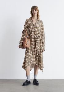 Платье & other stories Shirt dress, Dark Beige/White/Black/Beige
