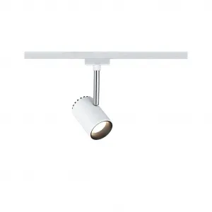 Светильники для шинной системы URail Schienenspot Shine одиночный спот 225 лм 4,9 Вт 2700K 230В матовый хром 1 шт. Paulmann, белый
