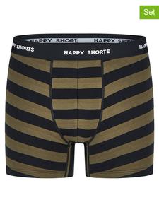 Happy Shorts Комплект из 3 штук: боксерские шорты черного/хаки/серого цвета