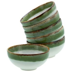 Миска для соусов Cascade, набор из 6 штук из керамики с реактивной глазурью, Healthy Food Creatable, зеленый