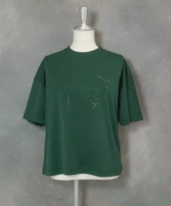 Пуловер с коротким рукавом и точечным рисунком Studio Picone, цвет Green(050)