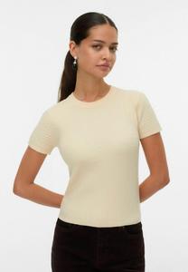 Футболка Vero Moda Basic T-shirt, Birch/Off-White