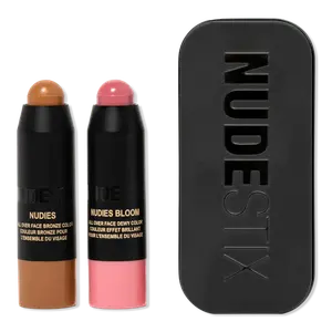 Мини-набор из 2 предметов: розовые румяна и нюдовый бронзер NUDESTIX