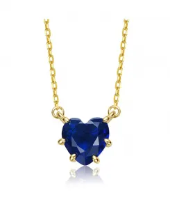 Ожерелье с цветным кубическим цирконием в форме сердца Rachel Glauber, blue