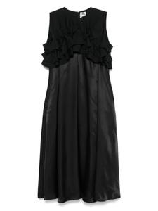 Noir Kei Ninomiya платье миди с оборками, черный