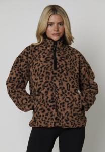 Флисовая куртка South Beach PRINTED BORG 1/4 LENGTH, Brown