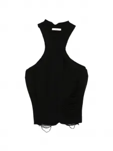 Майка без рукавов Liz с рваным эффектом Haikure, черный