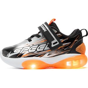 QIAODAN Кроссовки низкие для малышей Cushioning, Wear Resistant черно-оранжевые