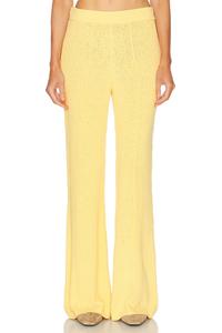 Брюки-клеш с фактурной вязкой Guest In Residence, Butter