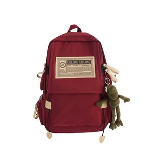 GOX Нейлоновый рюкзак унисекс синий красный черный белый, Red (with Charm)