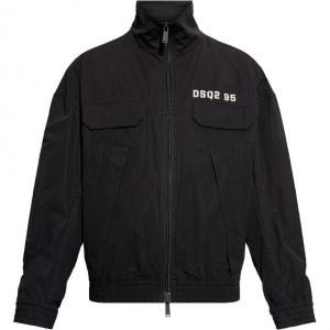 DSQUARED 2 Куртка-бомбер с принтом логотипа, Black