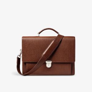 Сумка-мессенджер City из зерненой кожи Aspinal Of London, цвет tobacco
