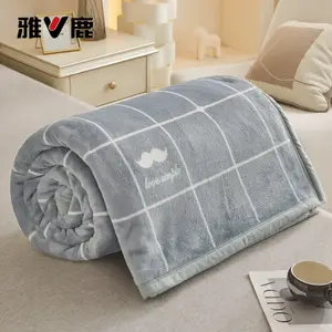 Yalu Одеяло молочный вельвет двухслойное 120х200 см, универсальное