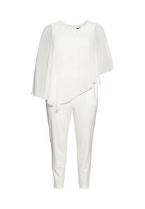 Многослойный комбинезон с рукавами «летучая мышь» Sheego, белый