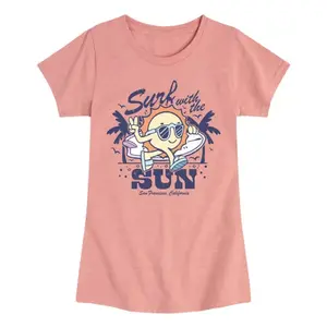 Футболка с принтом «Surfing with the Sun» для девочек 7–16 лет Licensed Character, розовый