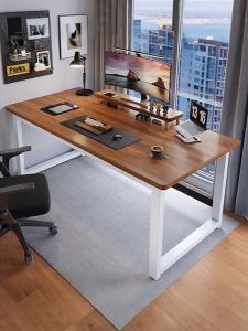 Стол компьютерный Jieke 100x50x74 см, утолщенный 16 мм, цвет walnut с белой рамой