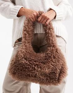 Glamorous сумка через плечо из искусственного меха коричневого цвета