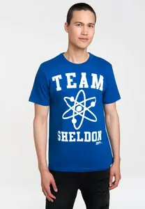 Logoshirt Футболка "Team Sheldon", с крупным принтом спереди, синий