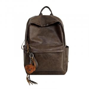 DCLOUD Рюкзак PU Unisex Black/Brown/Yellow Brown