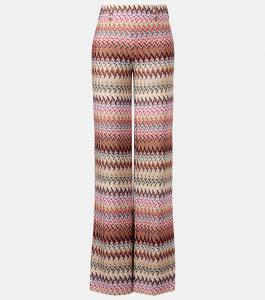 Широкие брюки-клёш с зигзагообразным ламе Missoni, разноцветный