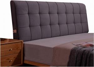 Подушка-подголовник для кровати LIANGJUN, мягкий чехол, большая подушка для спины, наполнитель из губки, чехол из сверхтонкого волокна, можно стирать, подходит для кровати без изголовья, 5 цветов. CHIAPERINI, Dark Gray