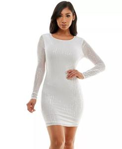 Женское мини-платье с открытой спиной и асимметричным подолом Bebe, слоновая кость/кремовый