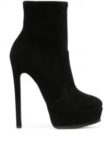 Ботильоны Flora 140 на платформе Casadei, черный