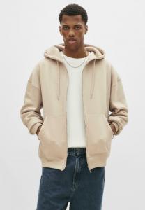 Толстовка PULL&BEAR Zip-up sweatshirt, Beige