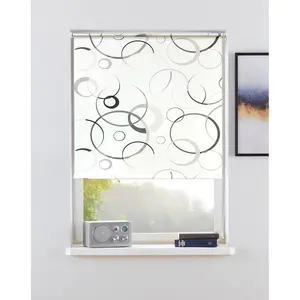 Рулонная штора MAZE защита от света и бликов | защита от посторонних взглядов без сверления, свободно подвешенная с современными круглыми элементами НОВИНКА! Bruno Banani, серый