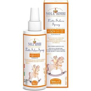 Helan Sole Bimbi Sunscreen SPF 50+ для детей Солнцезащитный крем-спрей с соком алоэ вера Витамин Е Масло сладкого миндаля Водостойкий солнцезащитный лосьон против покраснений и раздражений Сделано в Италии 100 мл