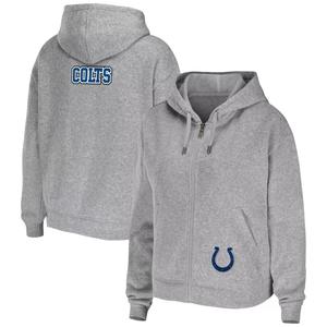 Женская одежда WEAR by Erin Andrews Серая толстовка с молнией во всю длину Indianapolis Colts Team