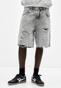 Джинсовые шорты PULL&BEAR, темно-серый