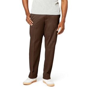 Мужские брюки Dockers Stretch Easy хаки классического кроя с плоской передней частью, коричневый