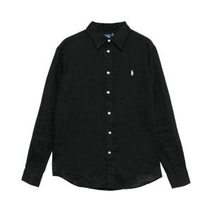 Рубашка Polo Ralph Lauren Classic Long-Sleeve Button Front Shirt, Black
