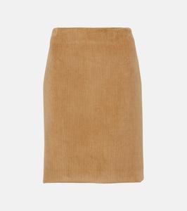 Кордюровая юбка-карандаш Miu Miu, Cammello