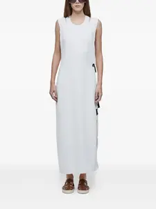 Двухслойное платье с кисточками Osklen, белый